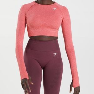 Gymshark Vital Seamless 2.0 Crop Top Size M in Chili Red Marl